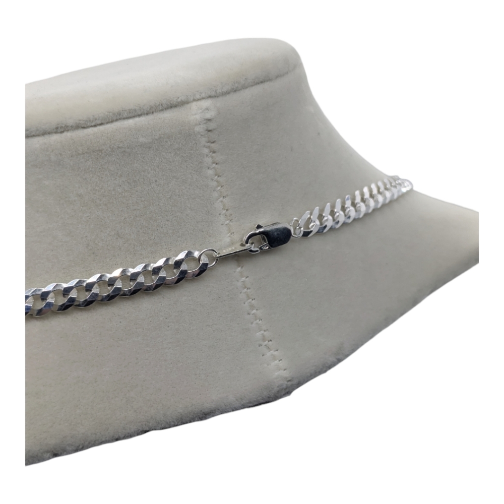 925 Sterling silver Revolver Pendant and Sterling Curb Chain - Picture 5 of 5